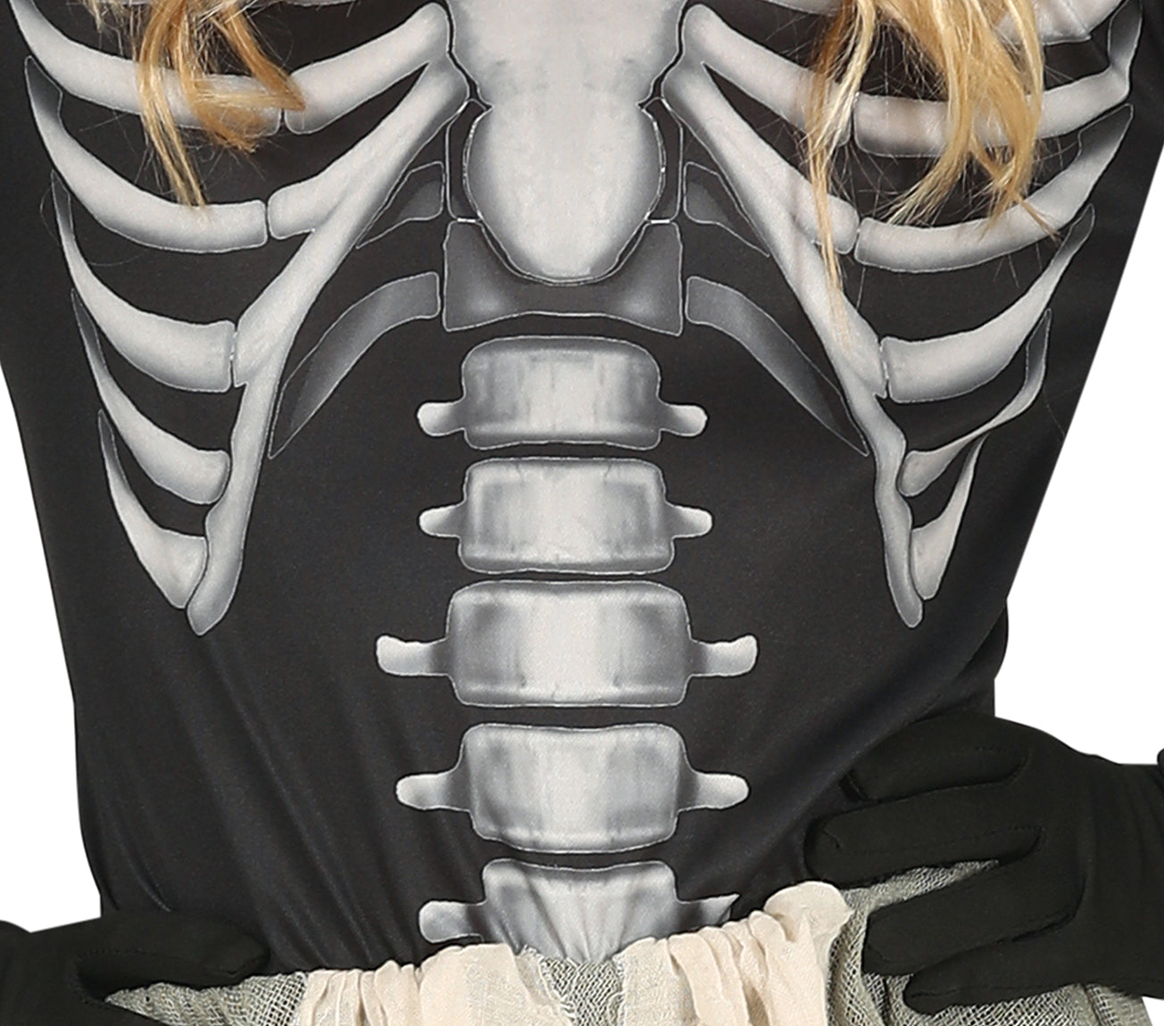 GP77679 – Skelett Kostüm Monster Gewand – Größe: 128/134 – Farbe: Schwarz