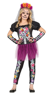 Blumen Skelett Kostüm für Mädchen mit Tutu, Bild 6