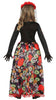 GP77686 – Mexiko Skelett Blumen Festliche – Größe: 110/116 – Farbe: Schwarz