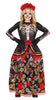 GP77686 – Mexiko Skelett Blumen Festliche – Größe: 128/134 – Farbe: Schwarz