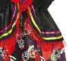 GP77686 – Mexiko Skelett Blumen Festliche – Größe: 128/134 – Farbe: Schwarz