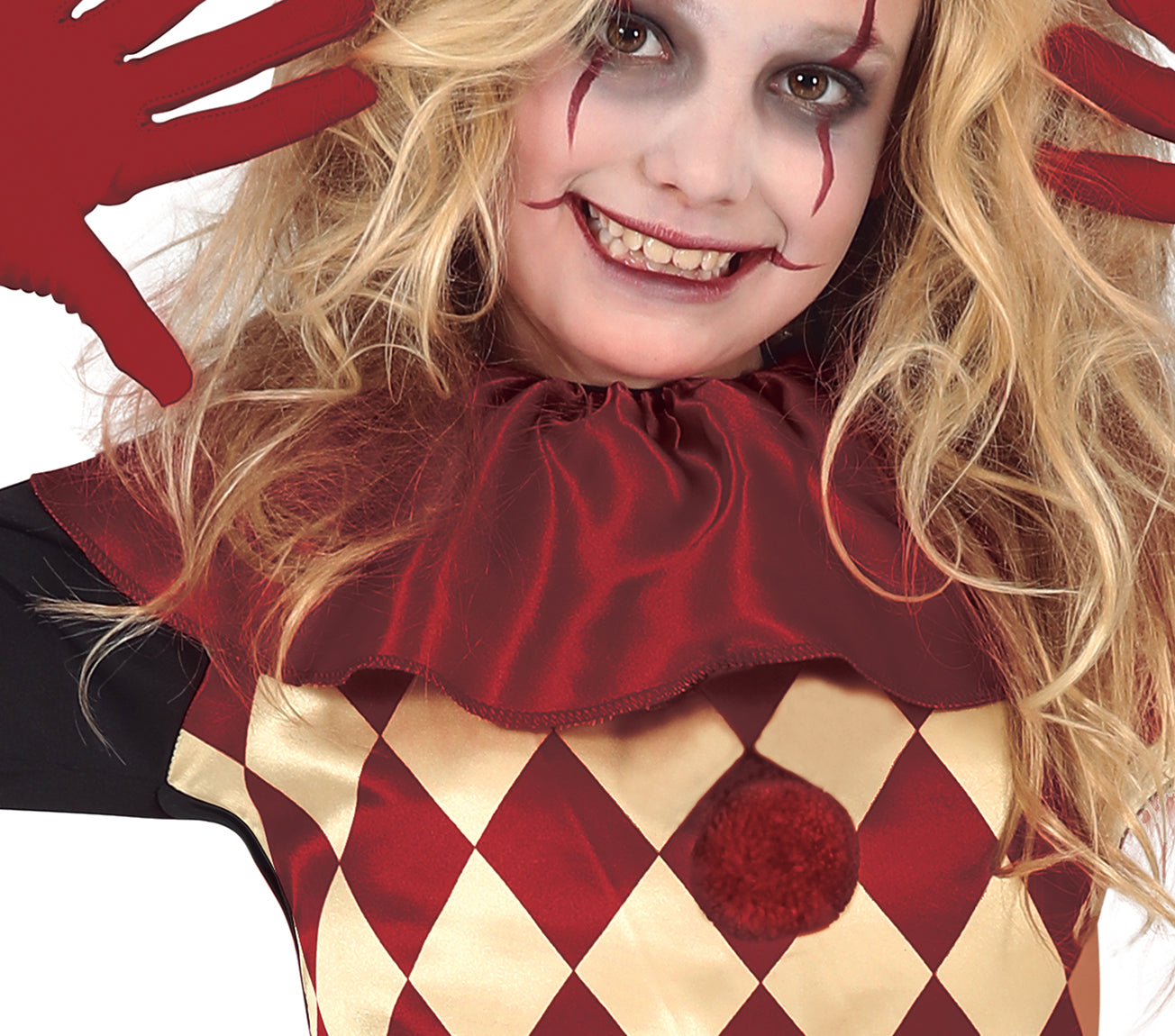 GP77692 – Clown Horror Schauerliches Halloween Outfit – Größe: 110/116 – Farbe: Grau