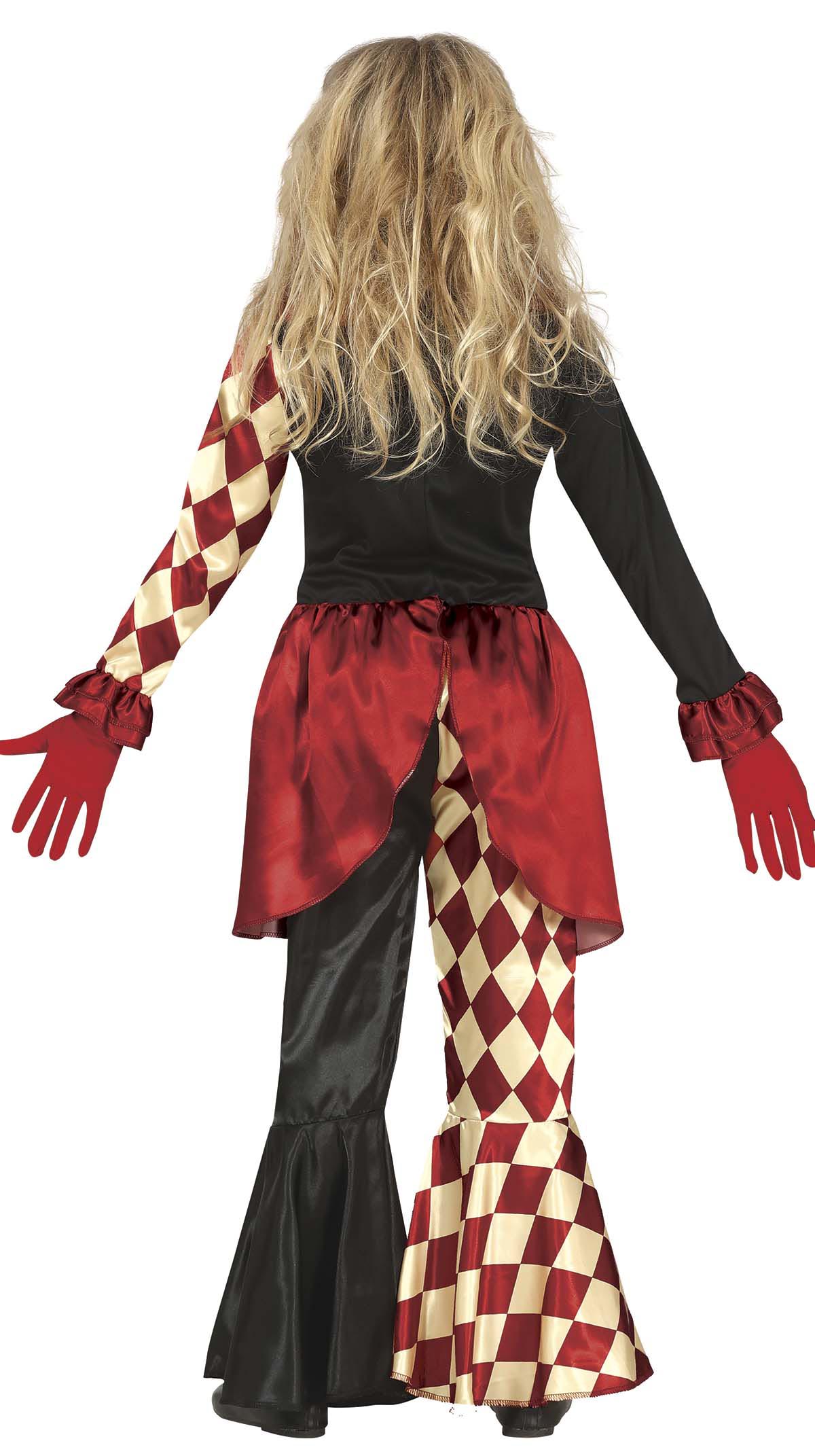 GP77692 – Clown Horror Schauerliches Halloween Outfit – Größe: 128/134 – Farbe: Grau