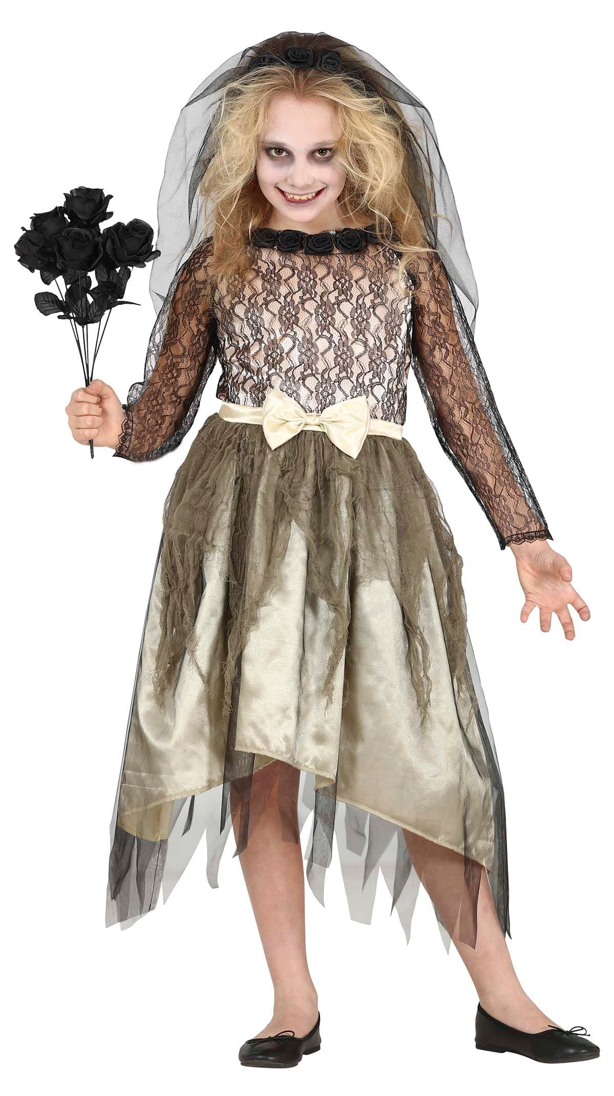 GP77701 – Gespenst Halloween Kostüm Schleier – Größe: 110/116 – Farbe: Weiß