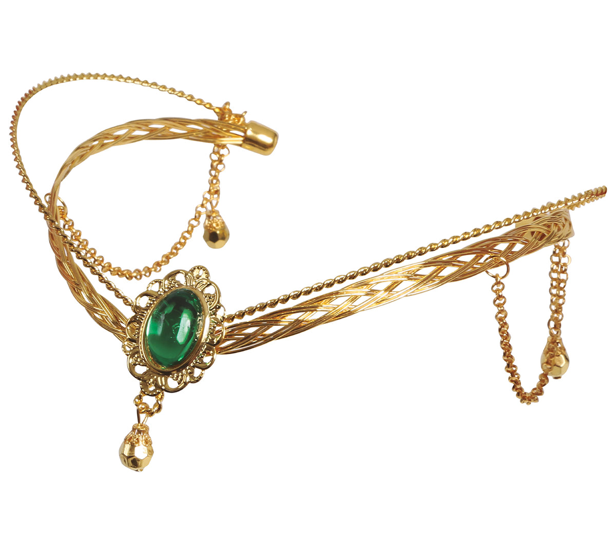GP17381 – Mittelalter Diadem für Damen mit Schmuckstein – Farbe: Gold