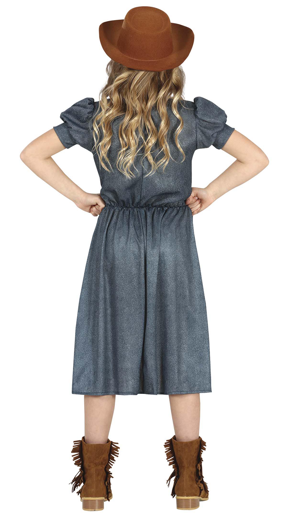 GP77792 – Cowgirl Abenteuer Westernoutfit Kostüm – Größe: 98/104 – Farbe: Blau