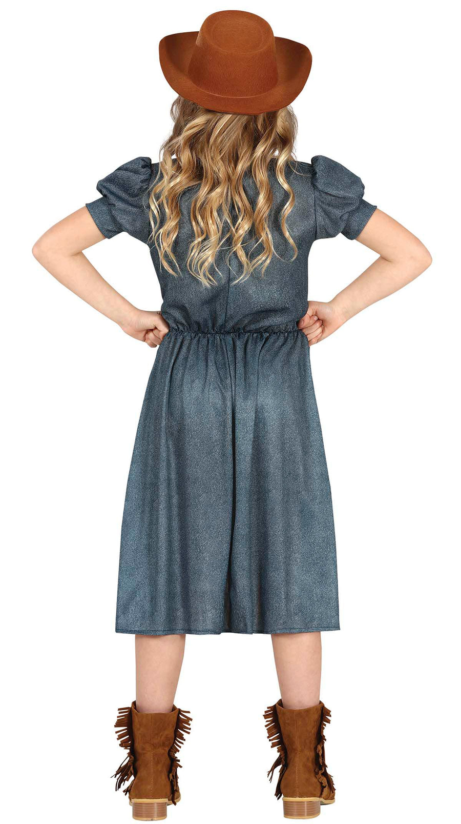 GP77792 – Cowgirl Abenteuer Westernoutfit Kostüm – Größe: 98/104 – Farbe: Blau, Ansicht 2
