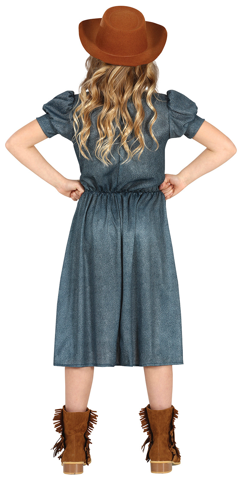 GP77792 – Cowgirl Abenteuer Westernoutfit Kostüm – Größe: 110/116 – Farbe: Blau