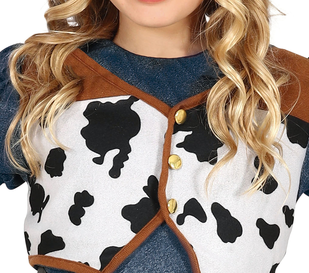GP77792 – Cowgirl Abenteuer Westernoutfit Kostüm – Größe: 140/146 – Farbe: Blau