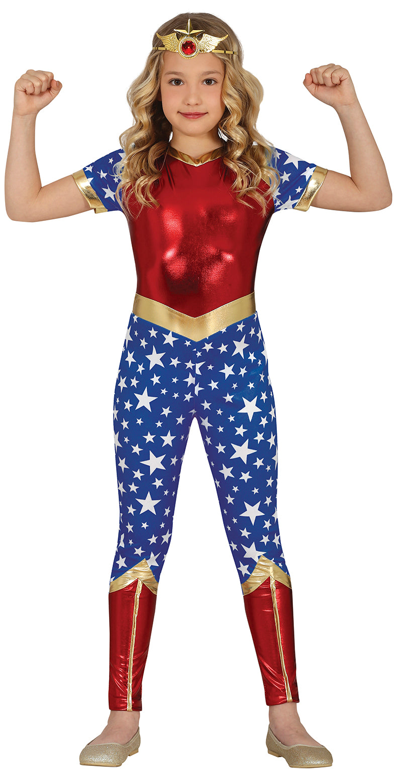 GP77818 – Superhelden Kostüm Karneval – Größe: 110/116 – Farbe: Rot