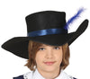 GP77837 – Musketier Abenteuer Kinderkostüm Fasching – Größe: 98/104 – Farbe: Schwarz