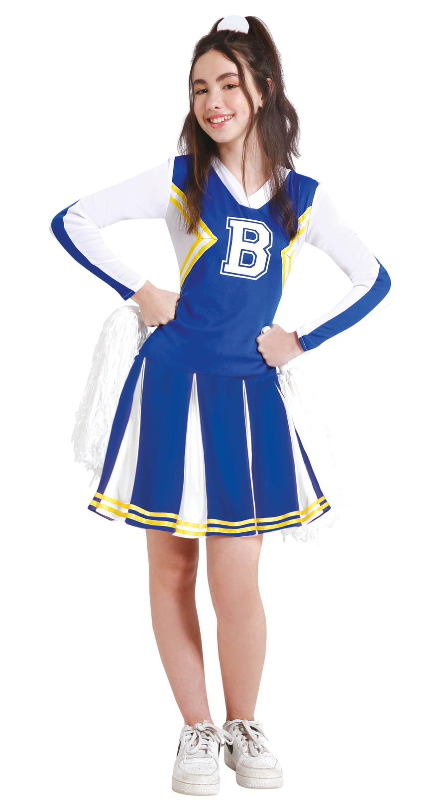 Cheerleader Kleid für Damen blau