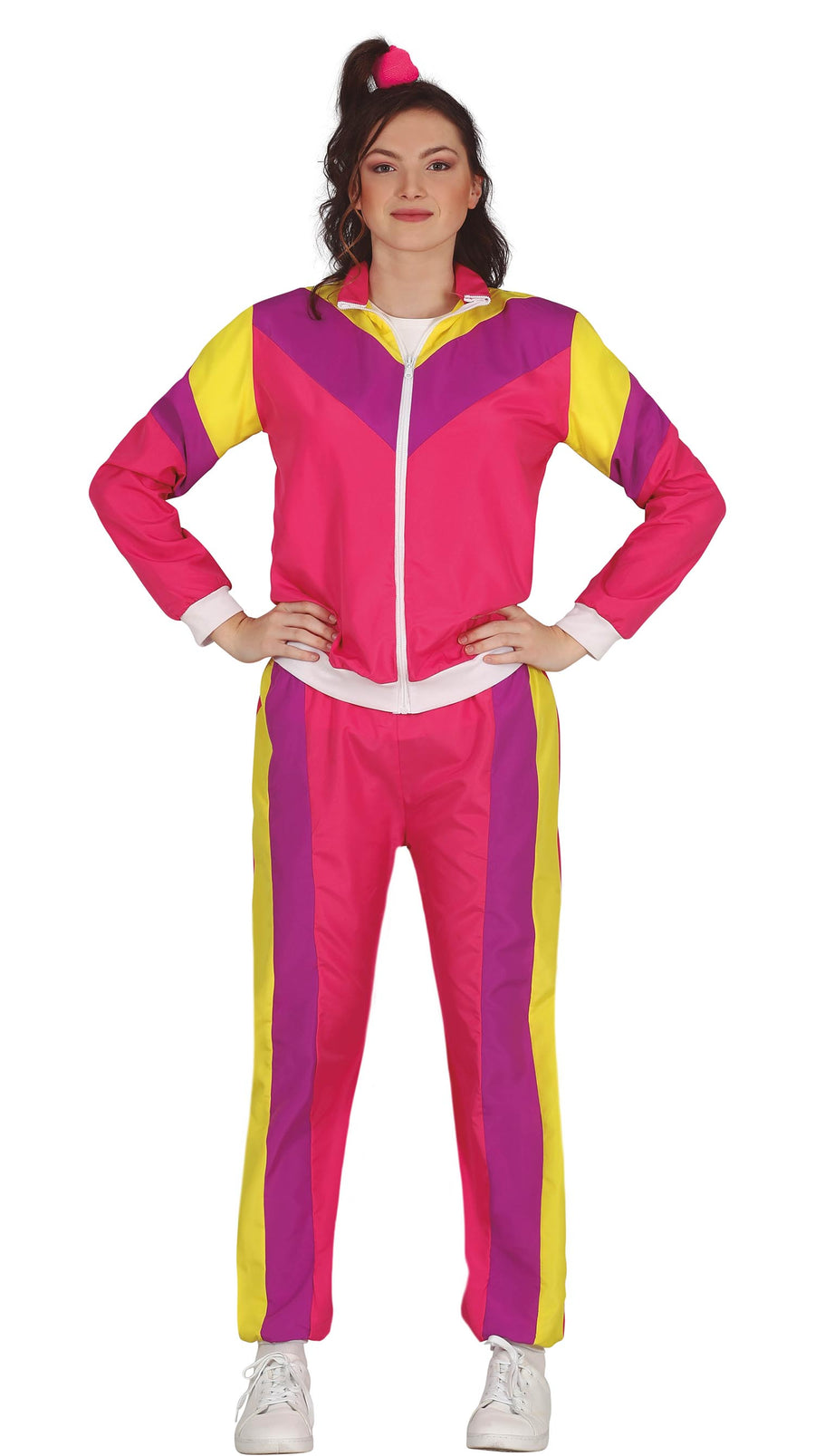 80er Jahre Trainingsanzug für Damen pink