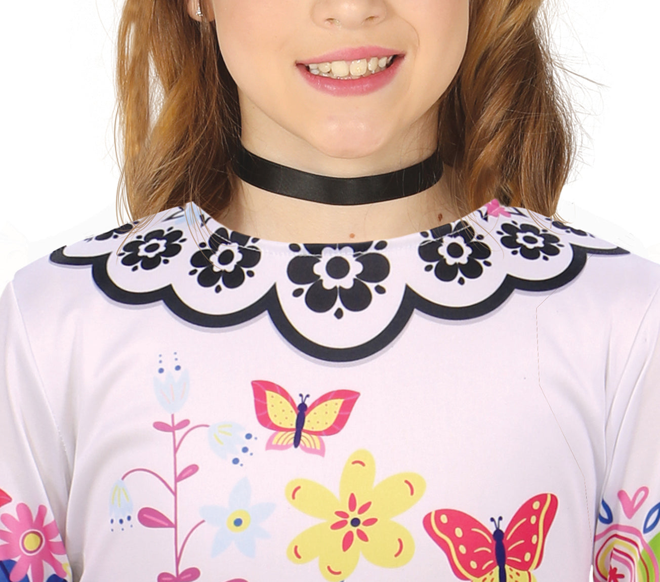 GP77889 – Märchenhafte Fee Karneval Kostüm Blumenkleid – Größe: 128/134 – Farbe: Mehrfarbig