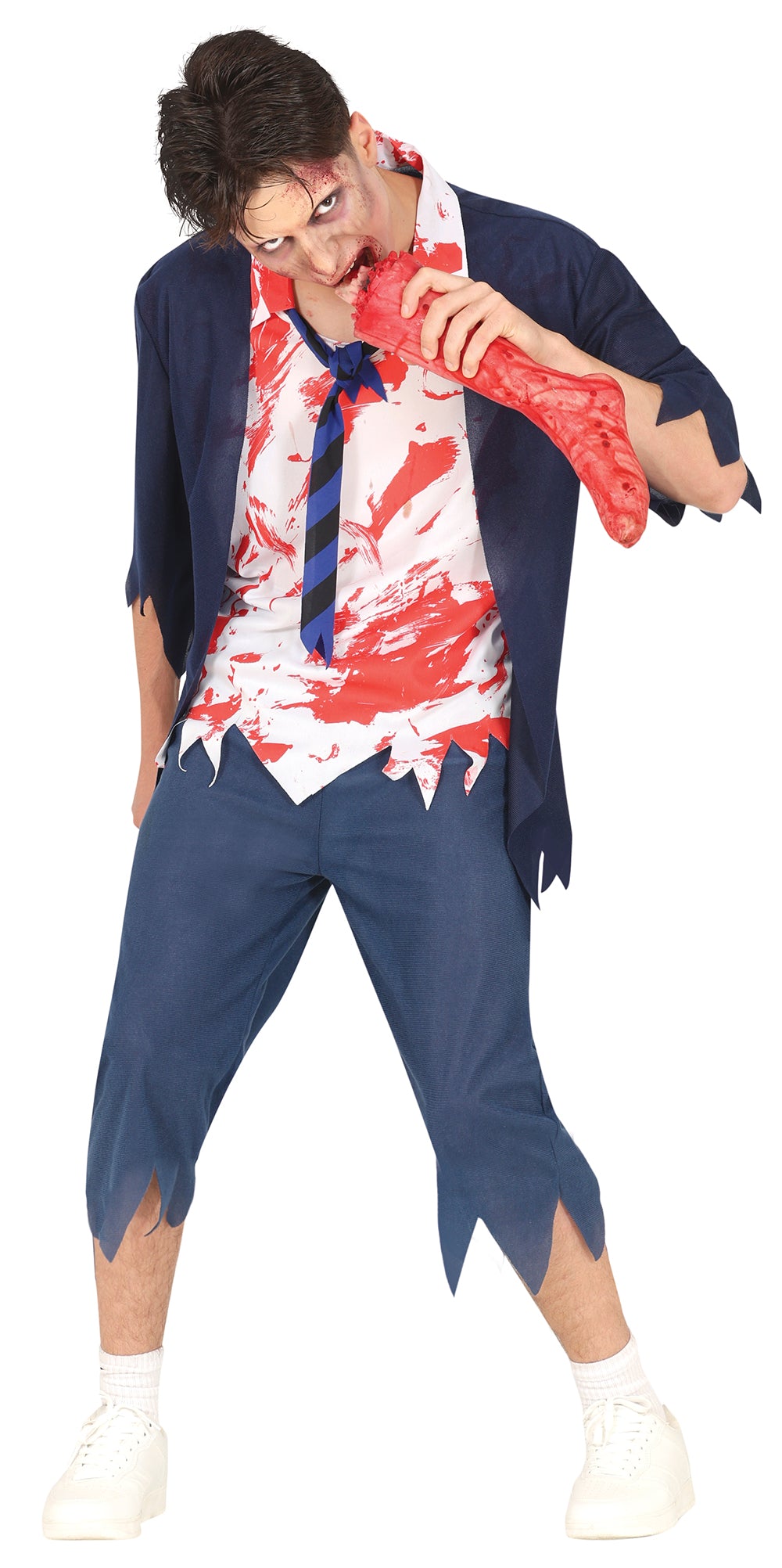 GP79118 – Zombie Untoter Schuler Halloween – Größe: 14 - 16 Jahre – Farbe: Blau