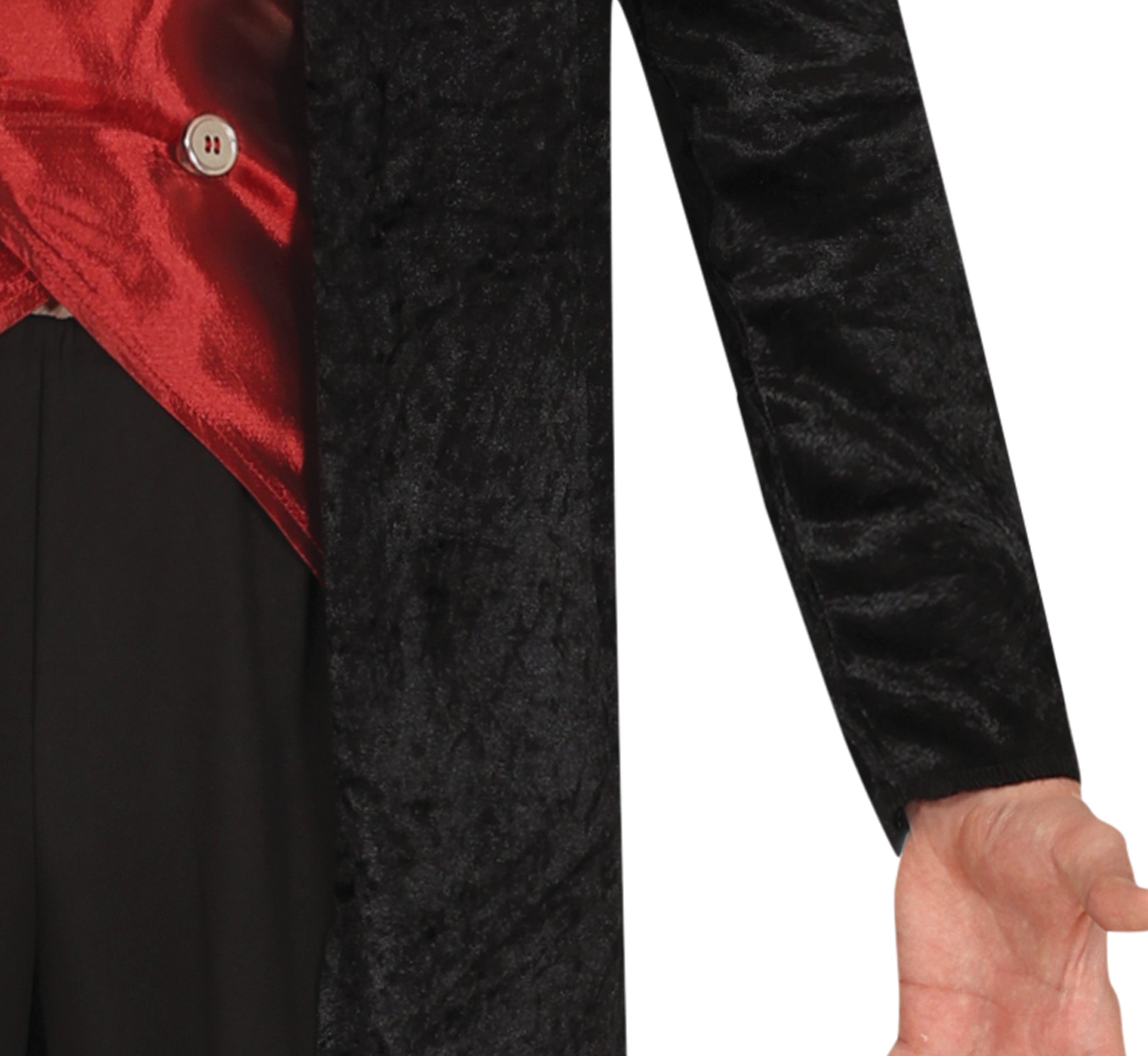 GP79479 – Vampir Halloween Mantel Eleganter Graf – Größe: 14 - 16 Jahre – Farbe: Schwarz