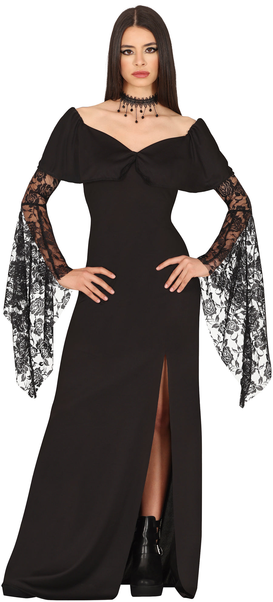 Gothic Kostüm für Damen langes Kleid