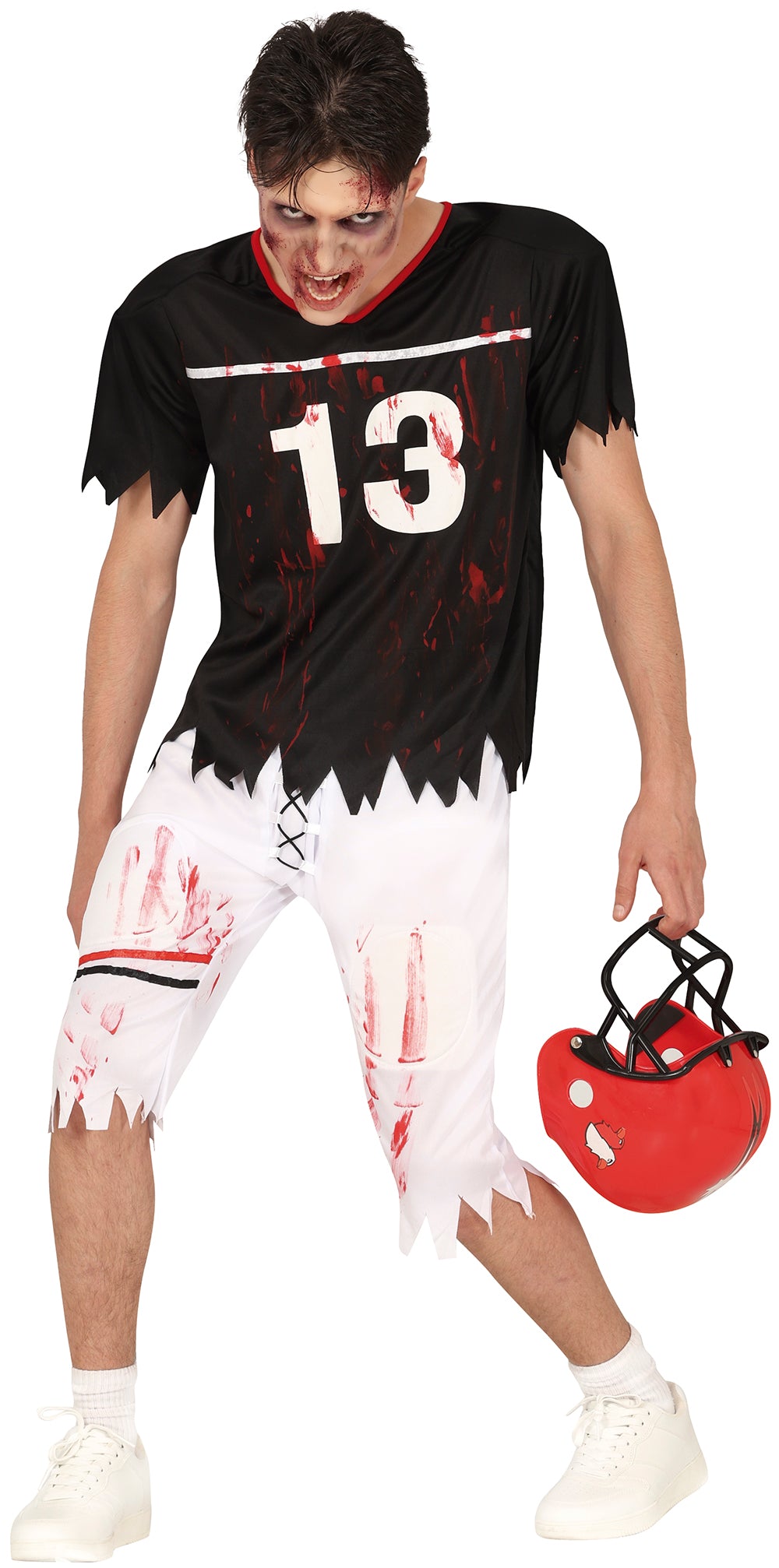 GP84298 – Zombie Sport Champion Halloween Horror – Größe: 14 - 16 Jahre – Farbe: Schwarz