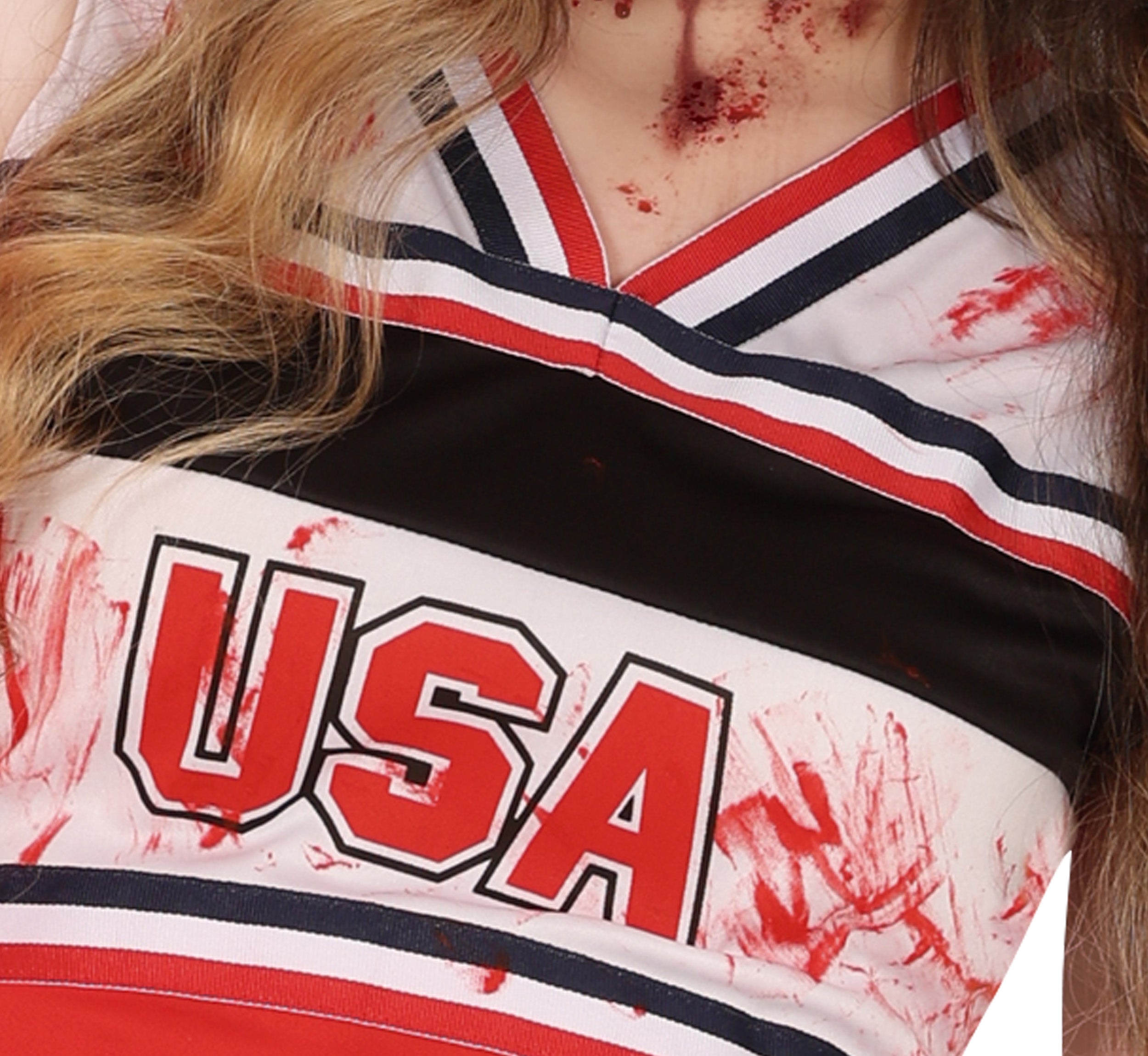 GP84311 – Halloween Zombie Cheerleader Kostüm – Größe: 14 - 16 Jahre – Farbe: Rot