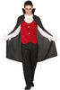 GP88314 – Vampir Halloween Kleid Mantel Rote Weste – Größe: 14 - 16 Jahre – Farbe: Grau