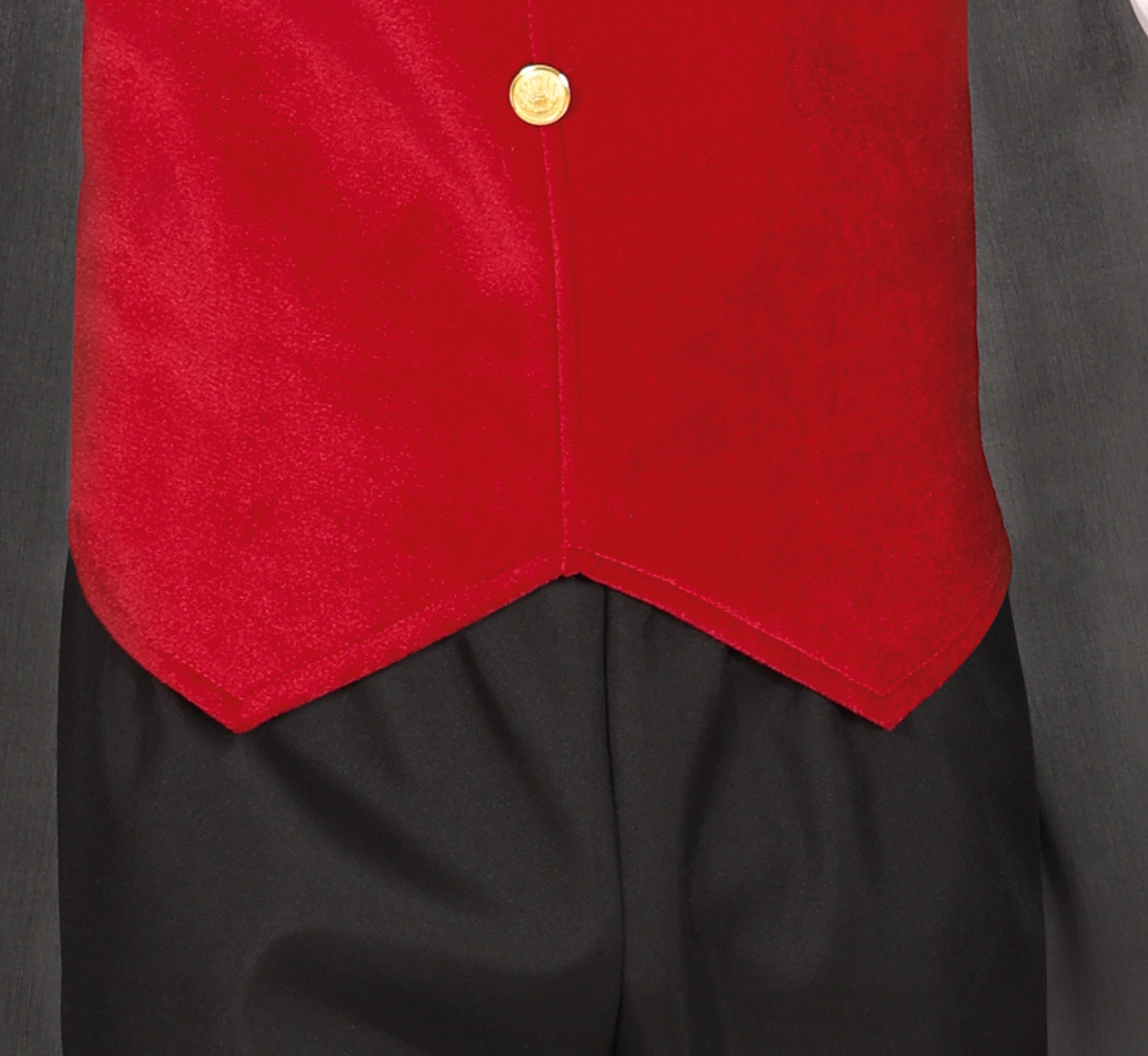 GP88314 – Vampir Halloween Kleid Mantel Rote Weste – Größe: 14 - 16 Jahre – Farbe: Grau