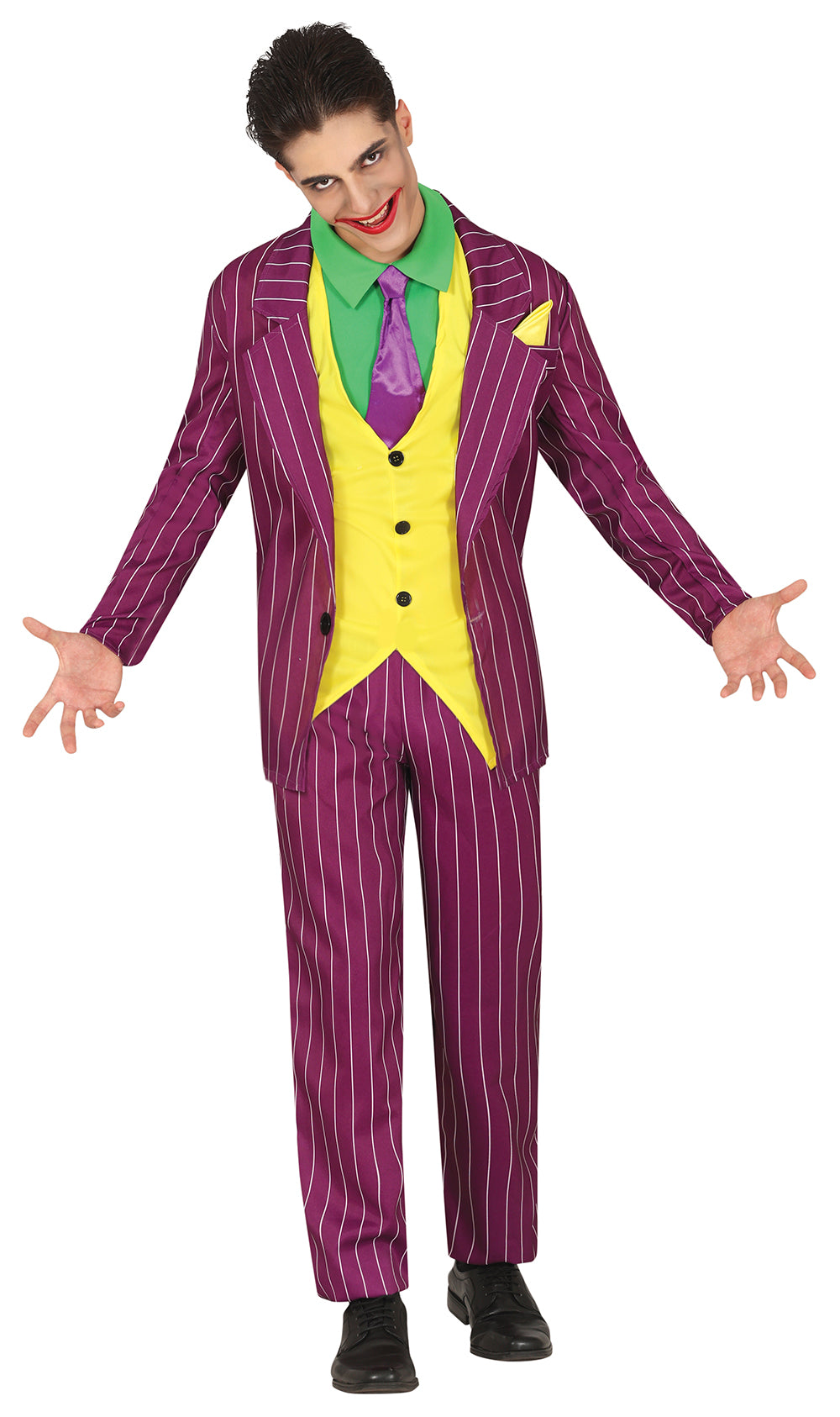 GP88705 – Mr Smile Bösewicht Narr Kostüm – Größe: 14 - 16 Jahre – Farbe: Lila