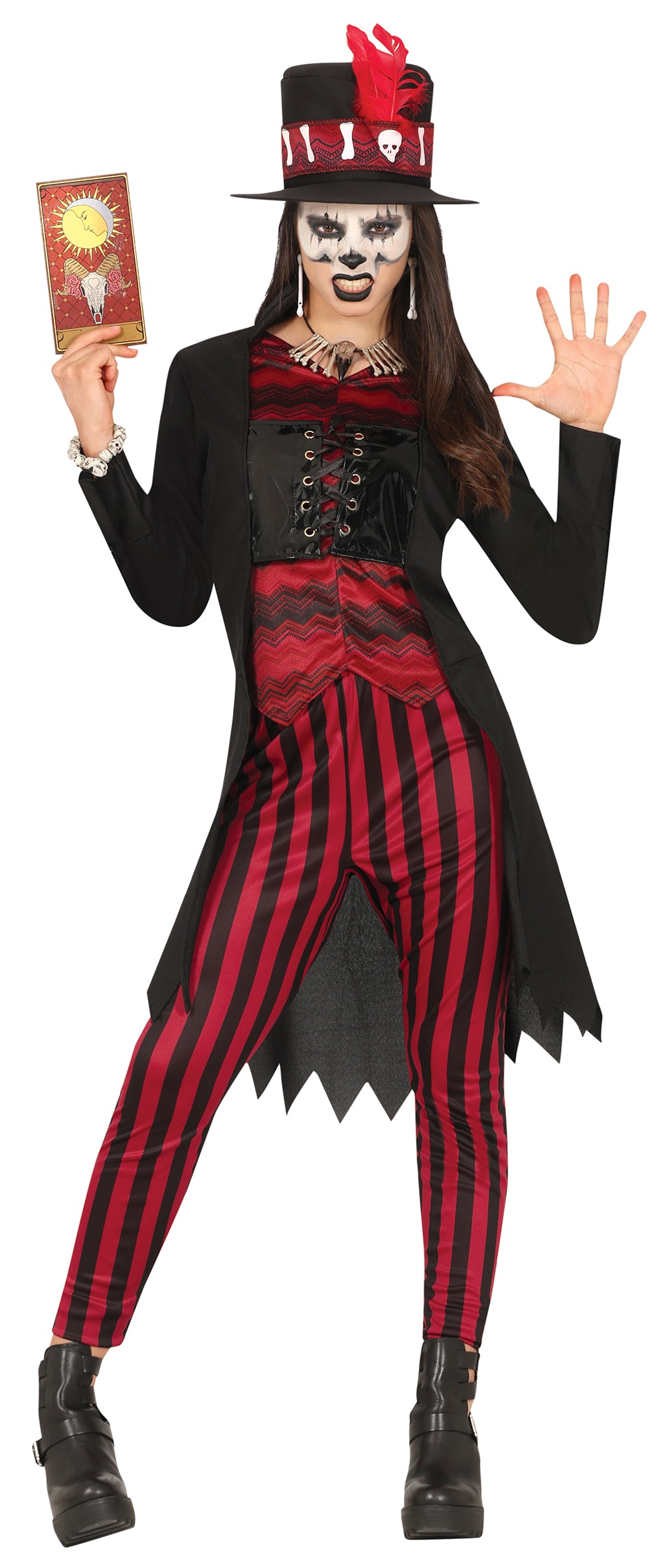 GP88780 – Voodoo Hexe Halloween Magie Kostüm – Größe: 14 - 16 Jahre – Farbe: Schwarz