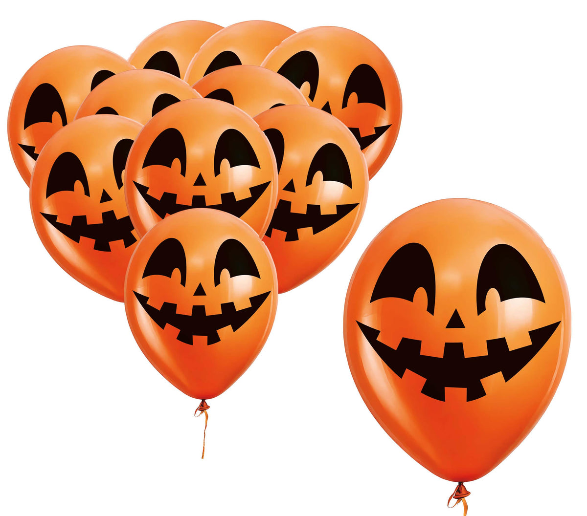GP31500 – Halloween Luftballons 30 cm 10 Stück – Farbe: Orange, Kürbis
