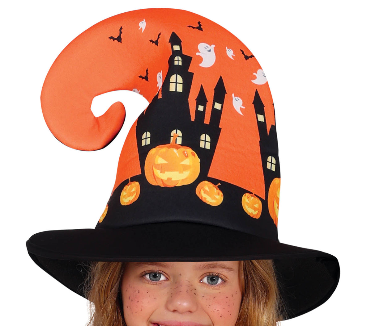 GP78022 – Hexe Halloween Zauberkleid Kürbisse – Größe: 98/104 – Farbe: Orange