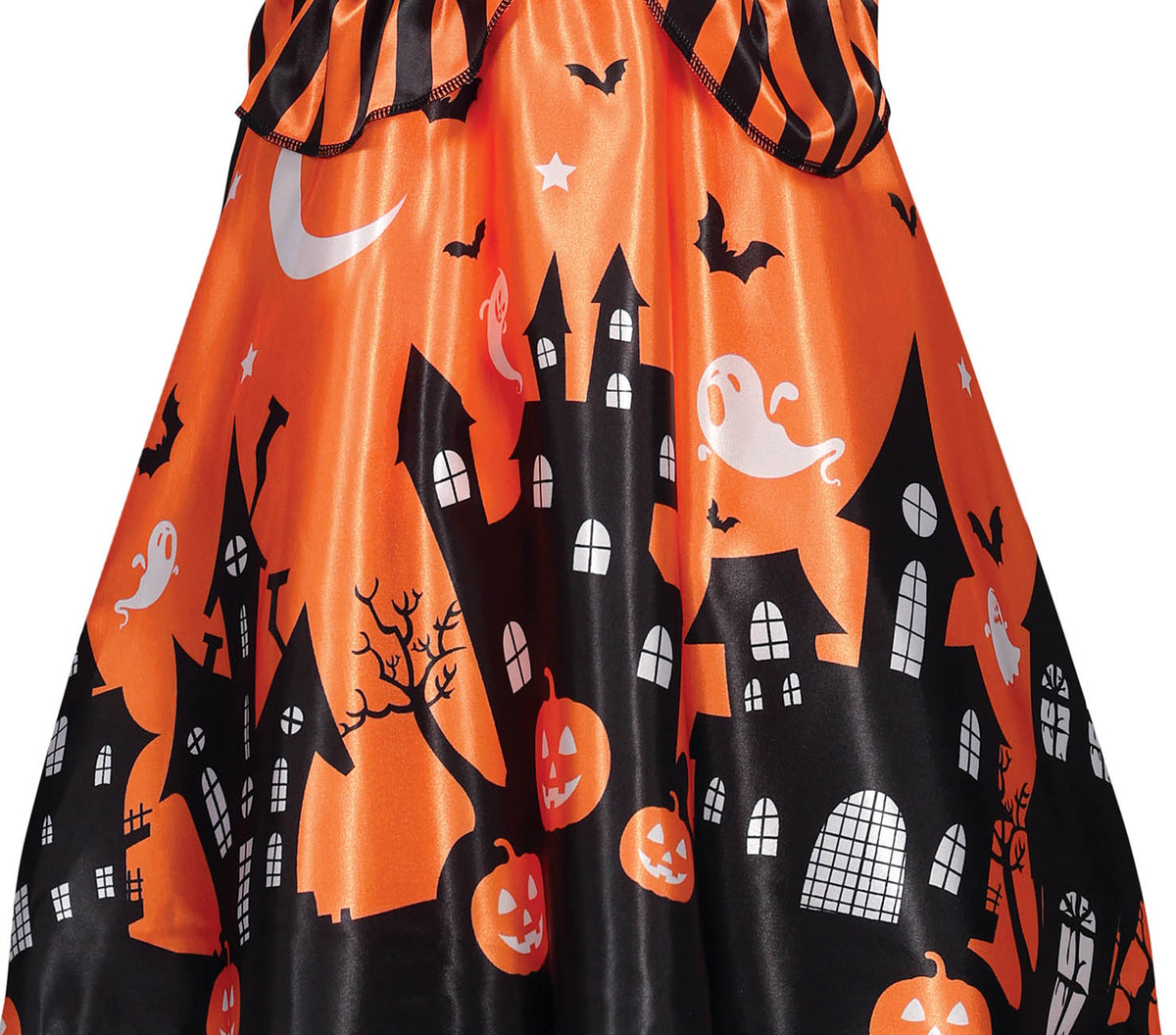 GP78022 – Hexe Halloween Zauberkleid Kürbisse – Größe: 98/104 – Farbe: Orange