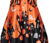 GP78022 – Hexe Halloween Zauberkleid Kürbisse – Größe: 110/116 – Farbe: Orange