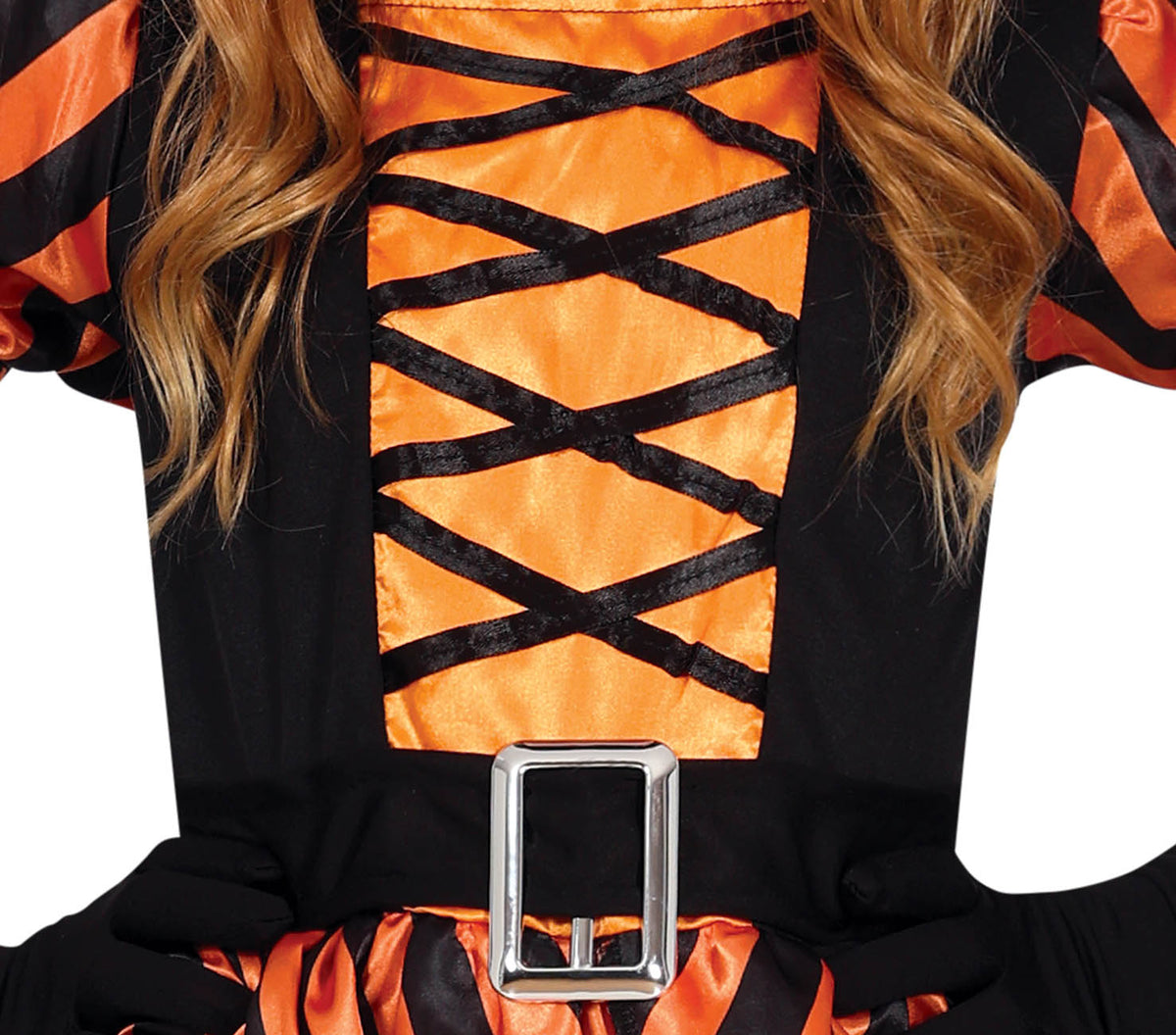 GP78022 – Hexe Halloween Zauberkleid Kürbisse – Größe: 128/134 – Farbe: Orange