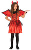 GP78049 – Halloween Dämon Kinderkostüm Flügel – Größe: 98/104 – Farbe: Rot