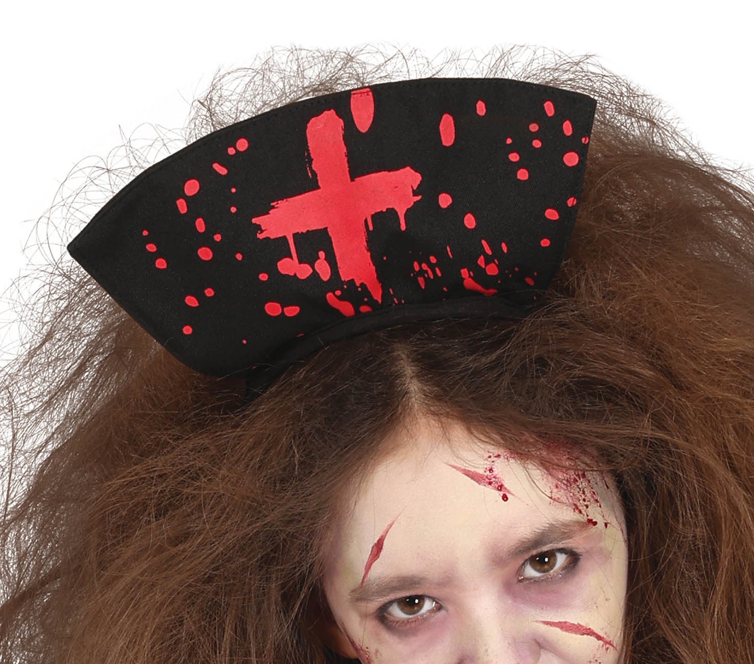 GP78053 – Halloween Krankenschwester Unheimlich Blutige – Größe: 110/116, 128/134, 140/146 – Farbe: Rot