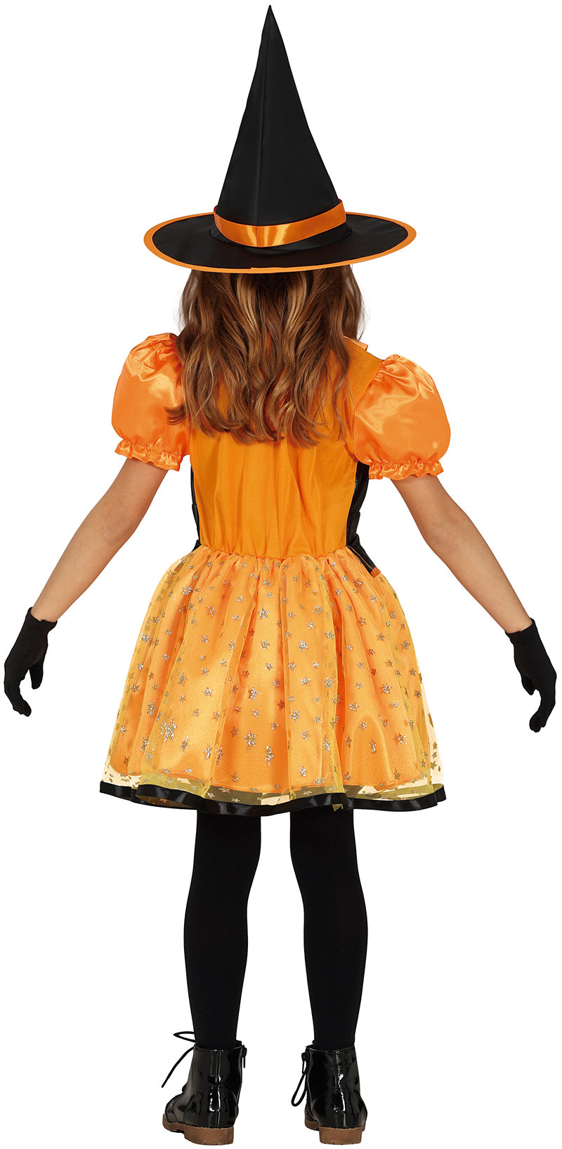 GP78056 – Hexe Halloween Kürbis Kostüm Hut – Größe: 98/104, 110/116, 128/134, 140/146 – Farbe: Schwarz