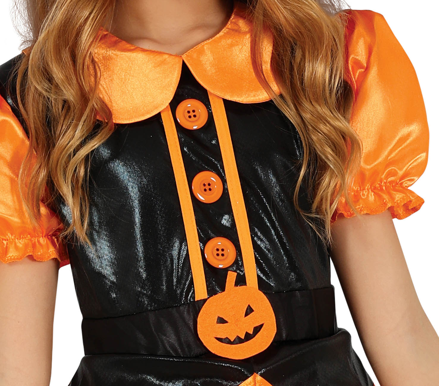 GP78056 – Hexe Halloween Kürbis Kostüm Hut – Größe: 98/104, 110/116, 128/134, 140/146 – Farbe: Schwarz