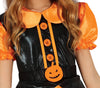 GP78056 – Hexe Halloween Kürbis Kostüm Hut – Größe: 98/104, 110/116, 128/134, 140/146 – Farbe: Schwarz