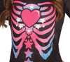 GP78060 – Skelett Märchenkönigin Halloween Kostüm – Größe: 98/104 – Farbe: Schwarz