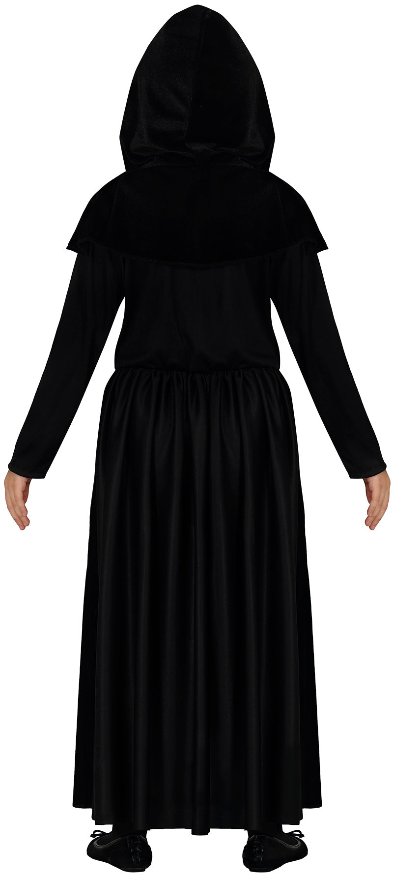 GP78064 – Halloween Hexe Zauberin Mantel Kostüm – Größe: 128/134 – Farbe: Schwarz
