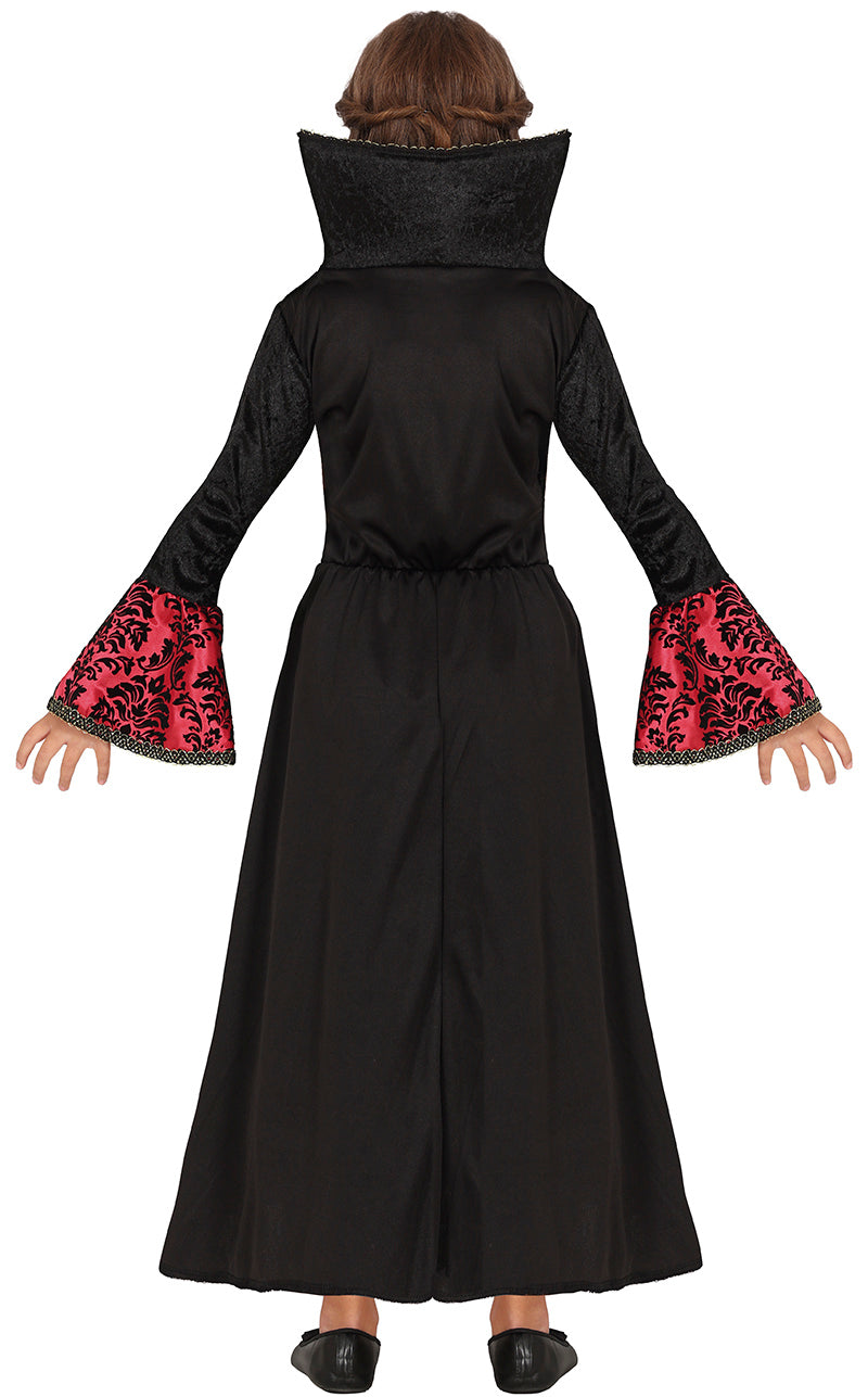 GP78073 – Vampir Halloween Kinderkostüm Rotes Schwarz – Größe: 128/134 – Farbe: Schwarz