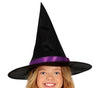 GP78085 – Hexe Halloween Zauber Sternenkleid Mit Hut – Größe: 98/104, 110/116, 128/134, 140/146 – Farbe: Schwarz