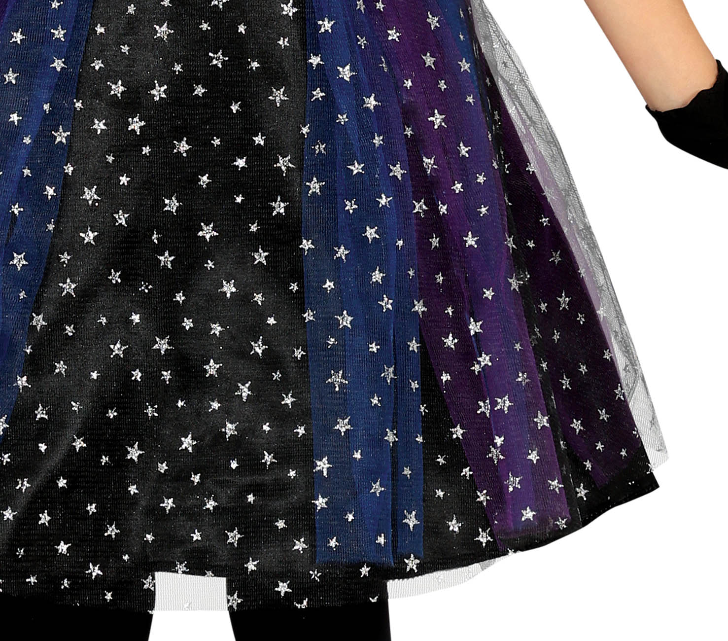 GP78085 – Hexe Halloween Zauber Sternenkleid Mit Hut – Größe: 98/104, 110/116, 128/134, 140/146 – Farbe: Schwarz
