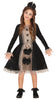 GP78089 – Halloween Puppe 19 Jahrhundert Spitze Vintage – Größe: 128/134 – Farbe: Schwarz