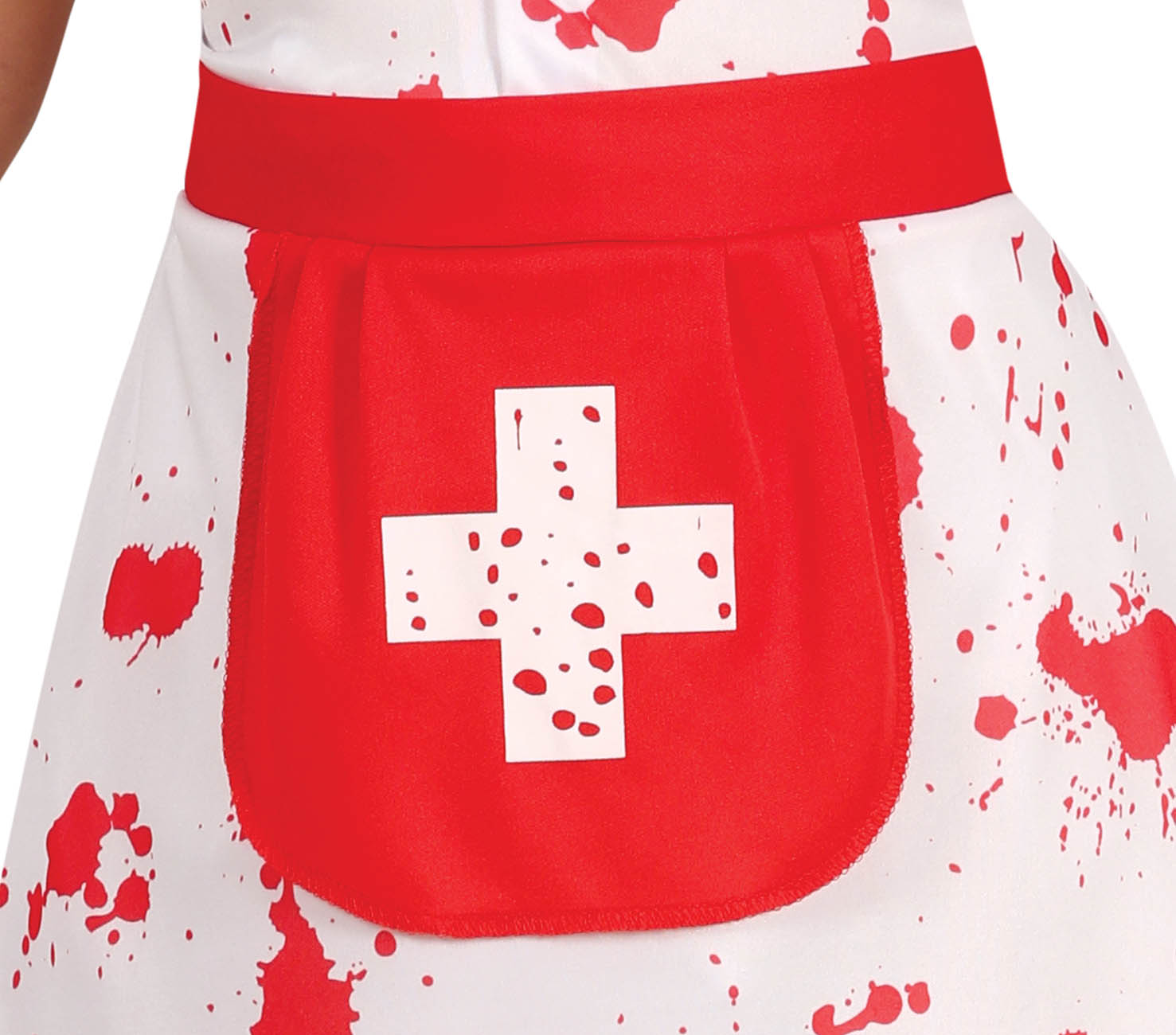 GP78096 – Zombie Krankenschwester Halloween Kostüm – Größe: 110/116, 128/134, 140/146, 98/104 – Farbe: Weiß