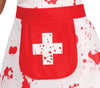 GP78096 – Zombie Krankenschwester Halloween Kostüm – Größe: 110/116, 128/134, 140/146, 98/104 – Farbe: Weiß