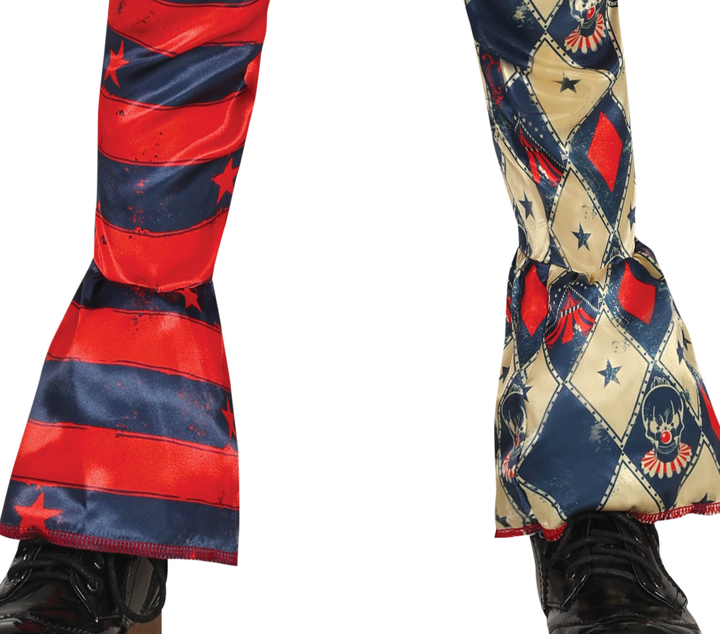 GP78114 – Harlekin Clown Bösewicht Kostüm – Größe: 128/134 – Farbe: Schwarz