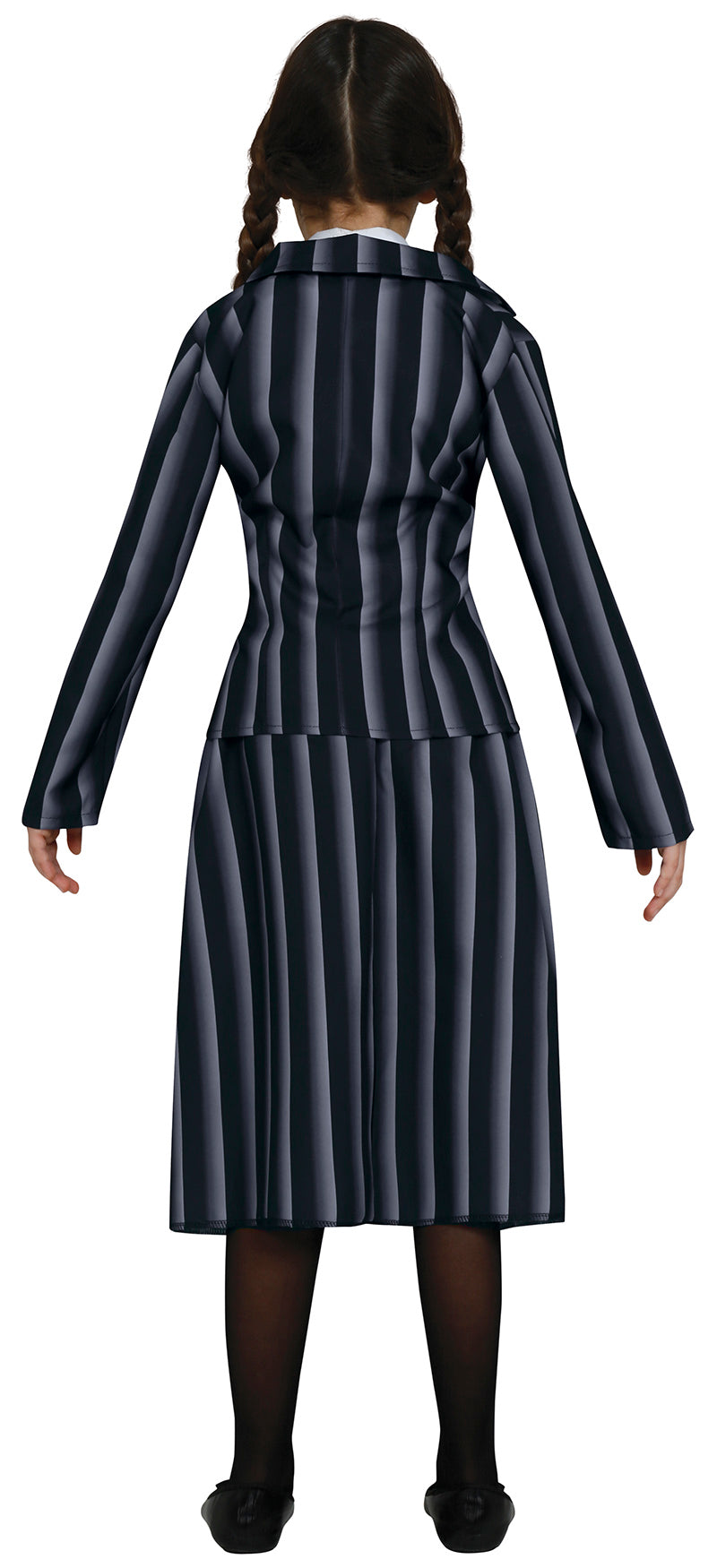 GP78117 – Halloween Gothic Schuloutfit Schwarz Weiß – Größe: 98/104 – Farbe: Schwarz
