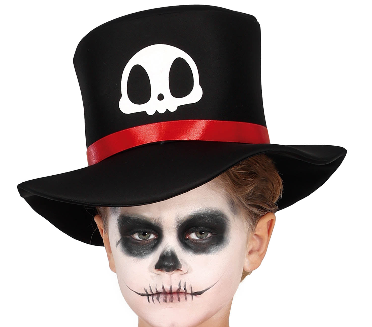 GP78125 – Skelett Halloween Kostüm Kinderhut – Größe: 98/104 – Farbe: Schwarz