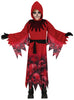 GP78136 – Halloween Dämonen Kostüm Kapuzenumhang – Größe: 110/116, 128/134, 140/146 – Farbe: Rot