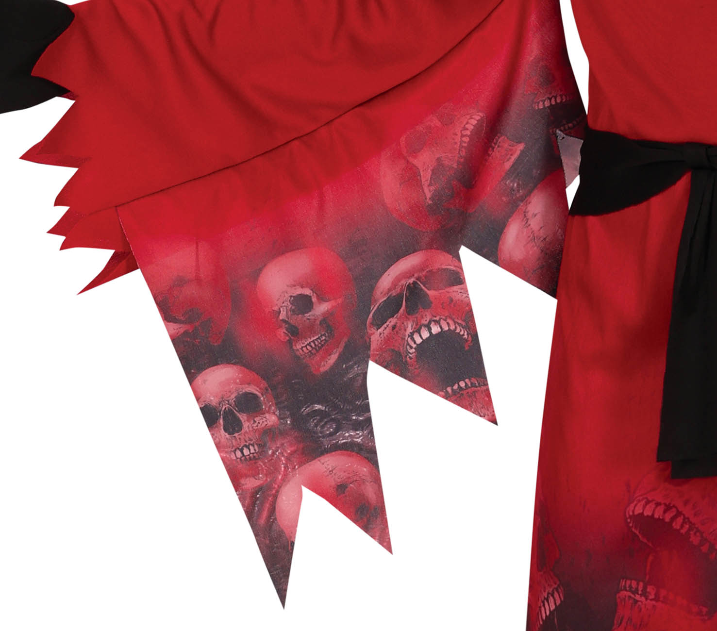 GP78136 – Halloween Dämonen Kostüm Kapuzenumhang – Größe: 110/116, 128/134, 140/146 – Farbe: Rot